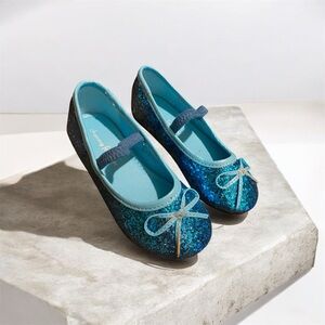 Chasing Fireflies Sparkling Blue Kids Dress Shoes